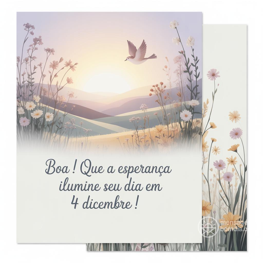 Boa ! Que a esperança ilumine seu dia em 4 dicembre !