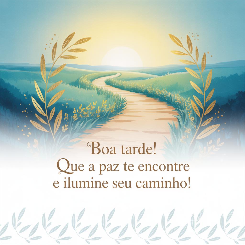Boa tarde! Que a paz te encontre e ilumine seu caminho!