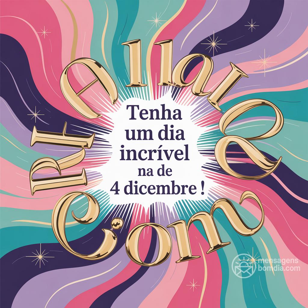 Tenha um dia incrível na  de 4 dicembre !