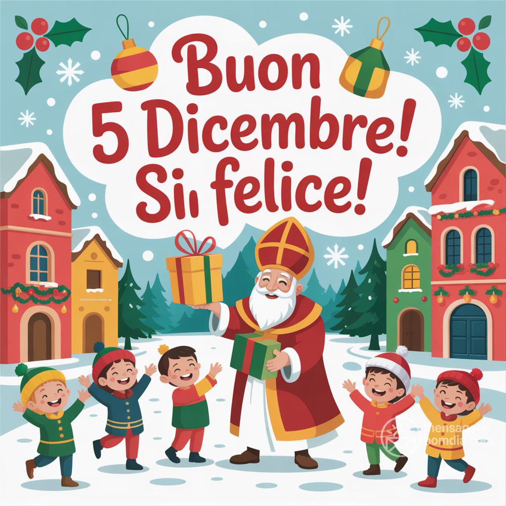 Buon  5 dicembre! Sii felice!
