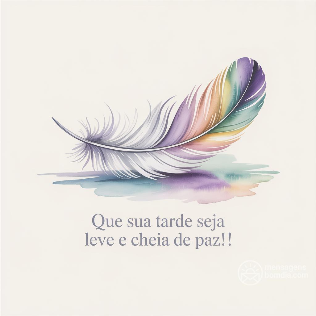 Que sua tarde seja leve e cheia de paz!