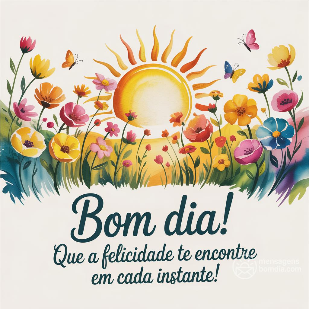 Bom dia! Que a felicidade te encontre em cada instante!
