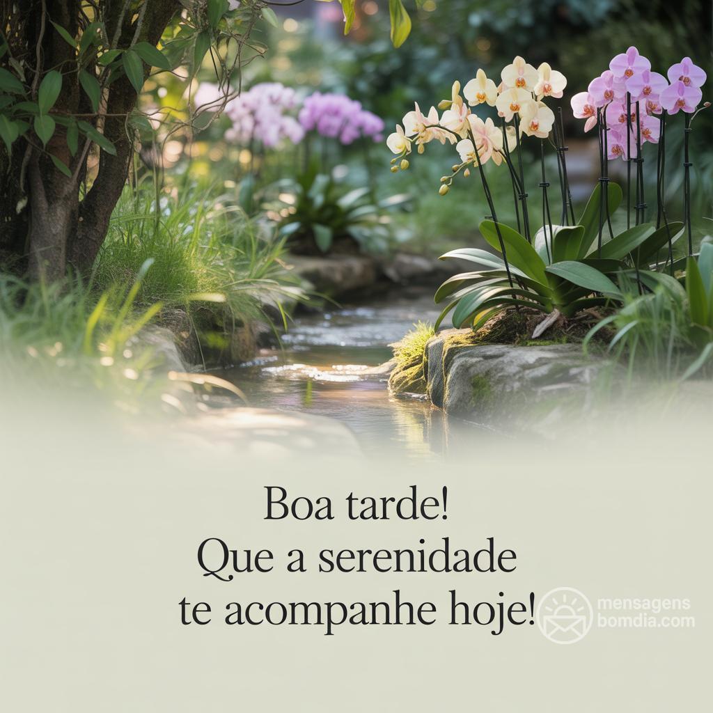 Boa tarde! Que a serenidade te acompanhe hoje!