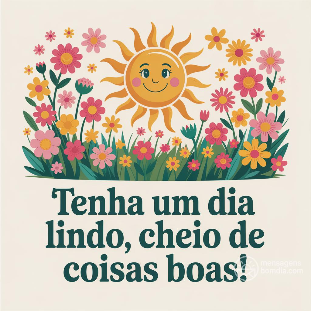 Tenha um dia lindo, cheio de coisas boas!