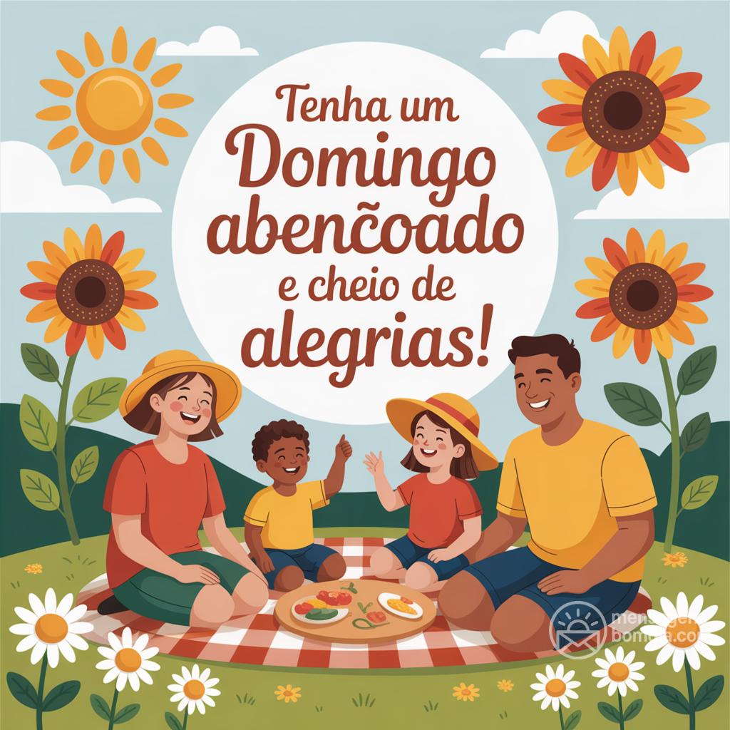 Tenha um domingo abençoado e cheio de alegrias!
