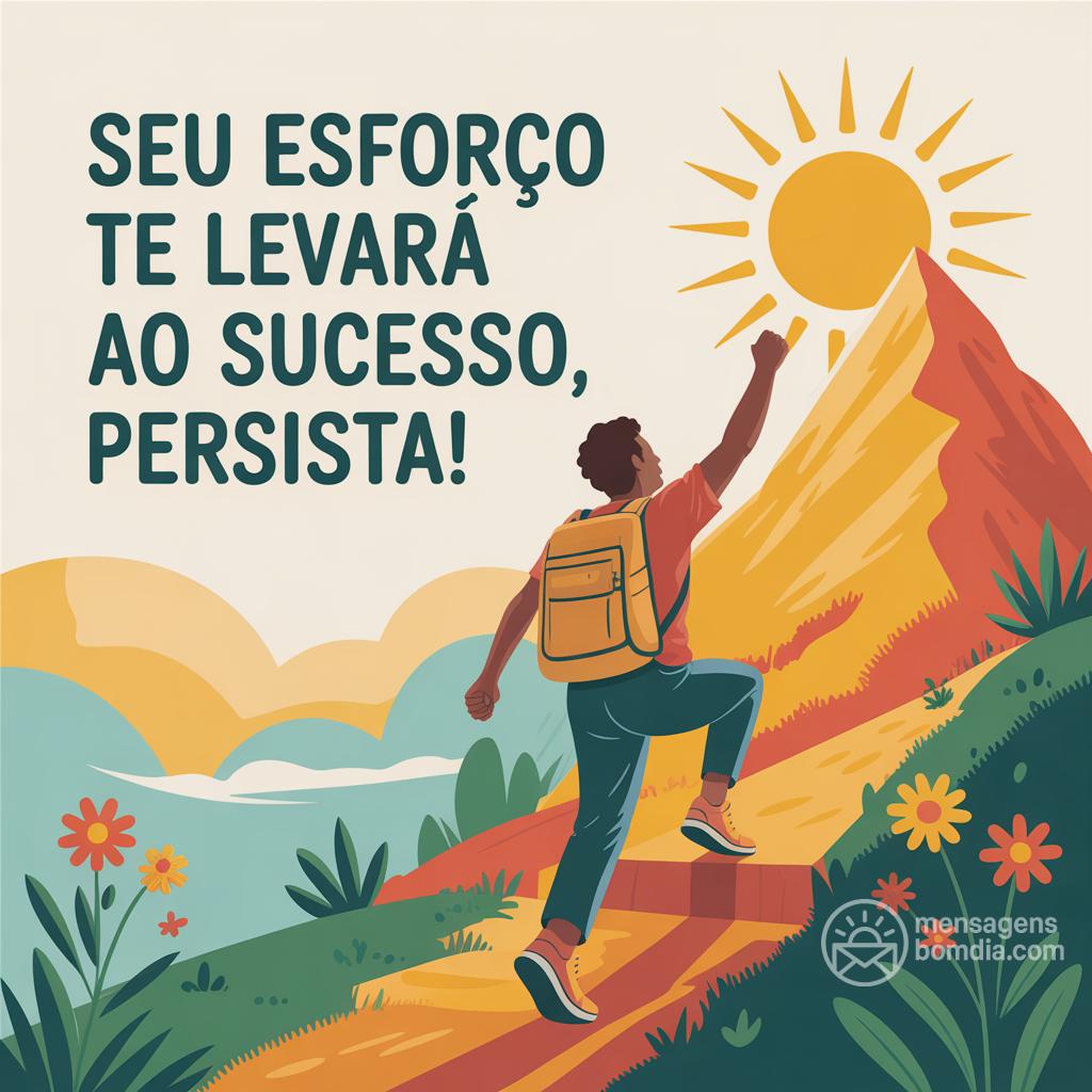 Seu esforço te levará ao sucesso, persista!