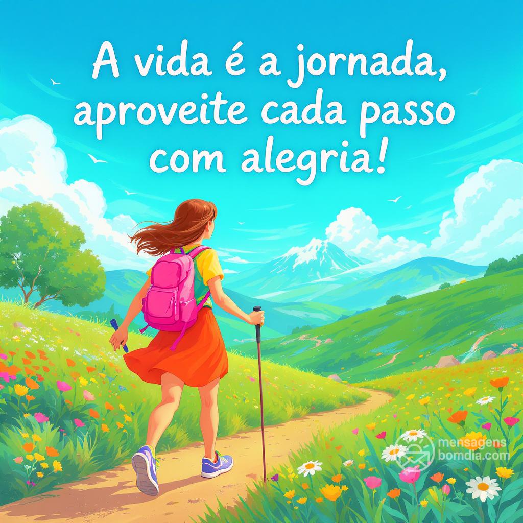 A vida é uma jornada, aproveite cada passo com alegria!
