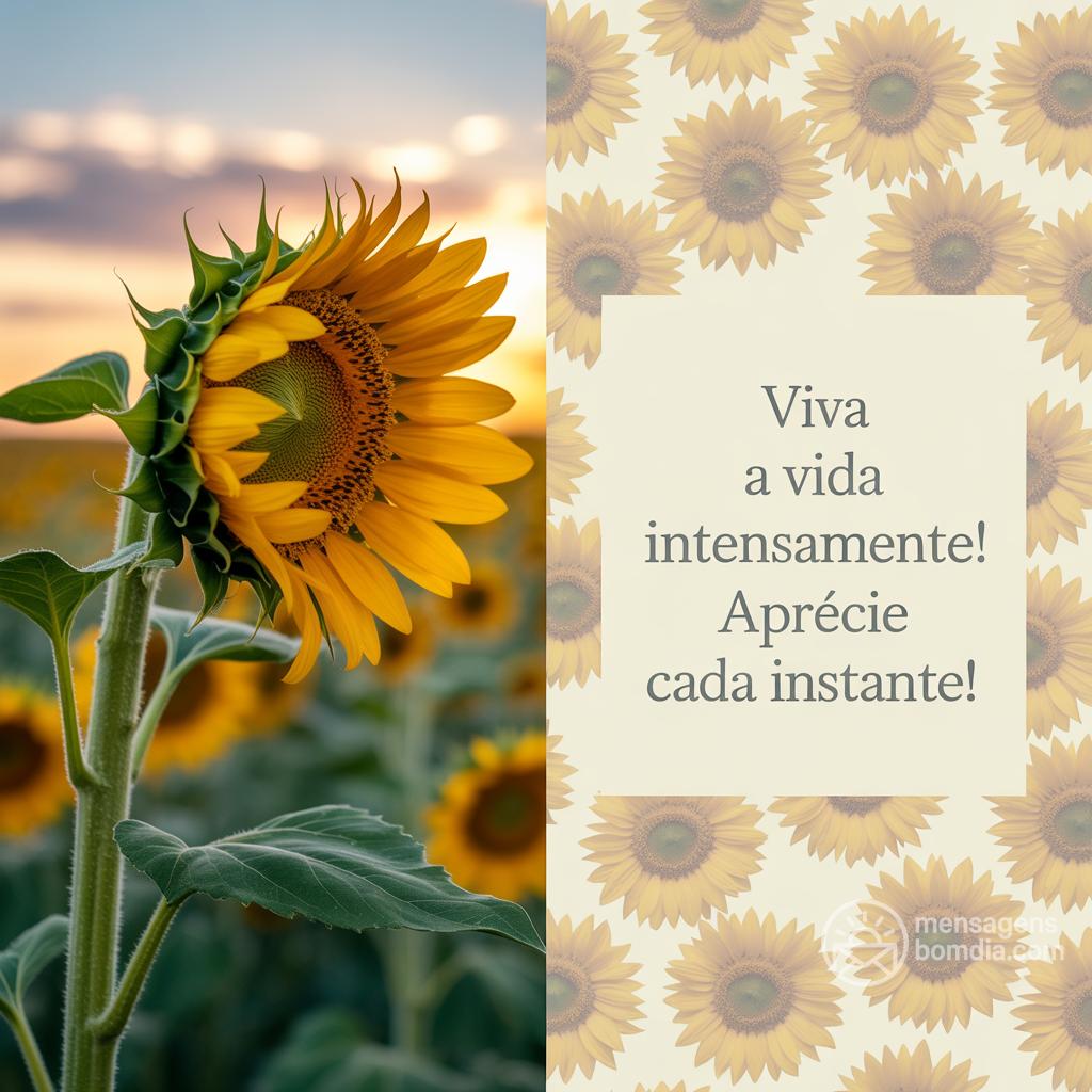 Viva a vida intensamente! Aprecie cada instante!
