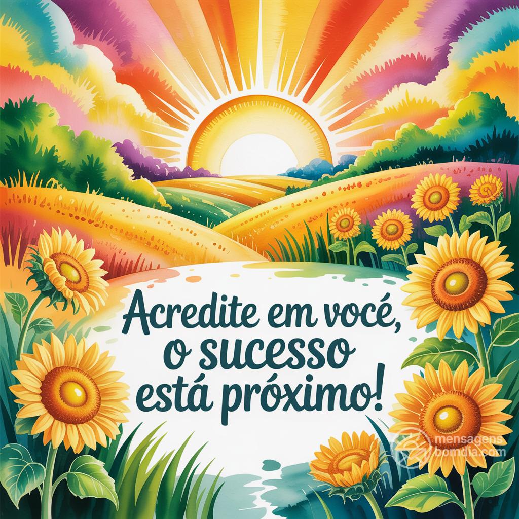 Acredite em você, o sucesso está próximo!