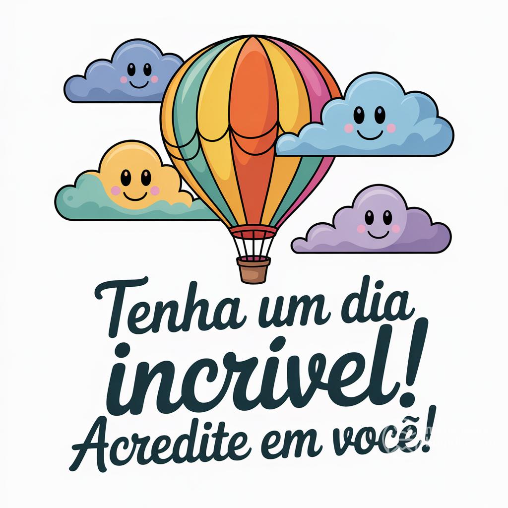 Tenha um dia incrível! Acredite em você!