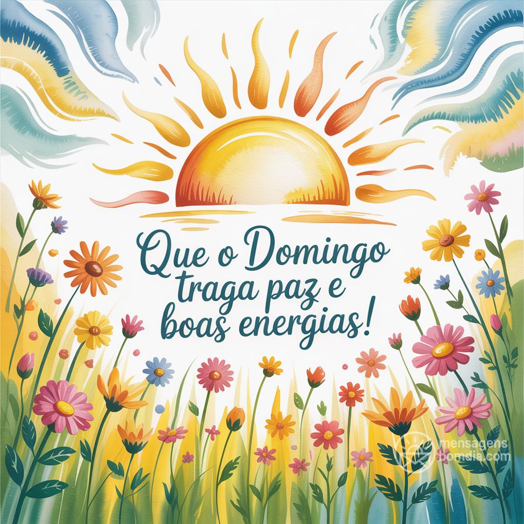 Que o domingo traga paz e boas energias!