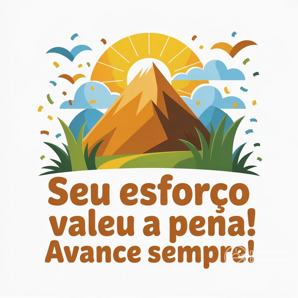 Seu esforço valeu a pena! Avance sempre!