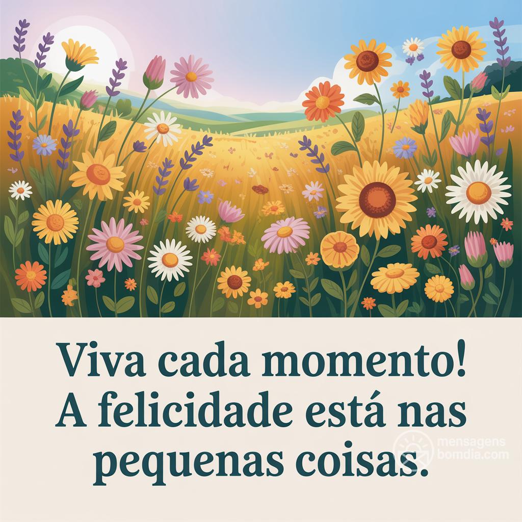 Viva cada momento! A felicidade está nas pequenas coisas.
