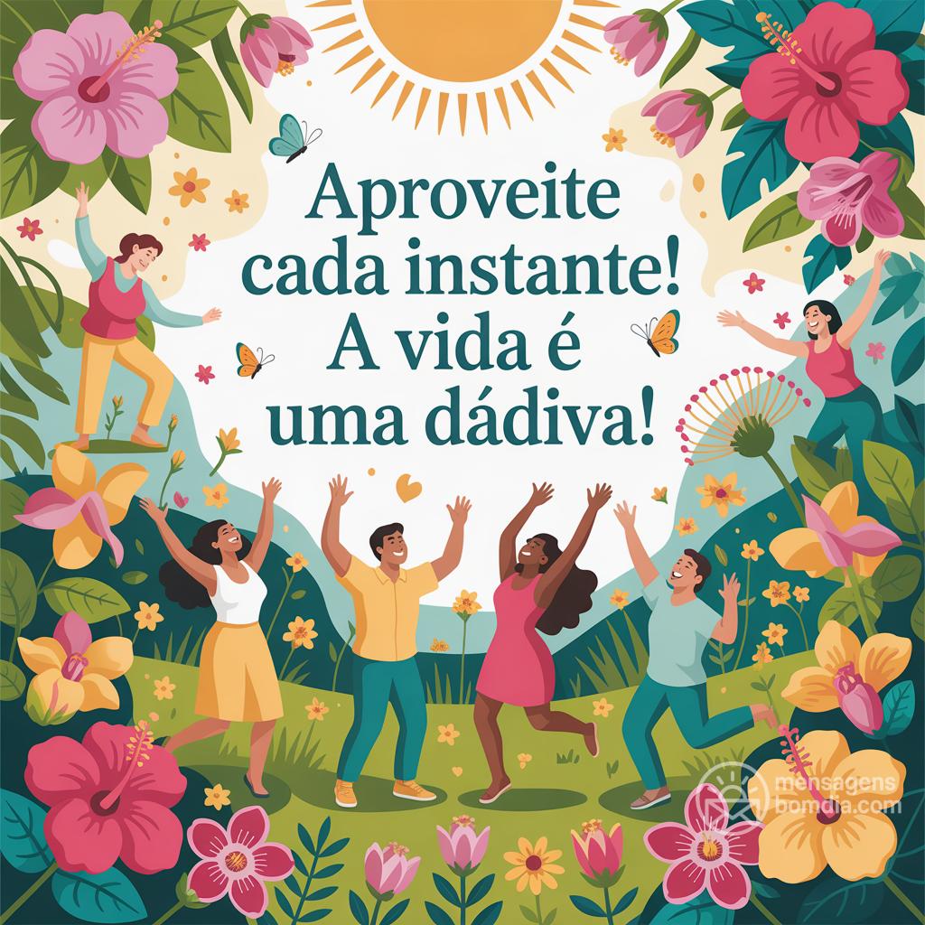Aproveite cada instante! A vida é uma dádiva!