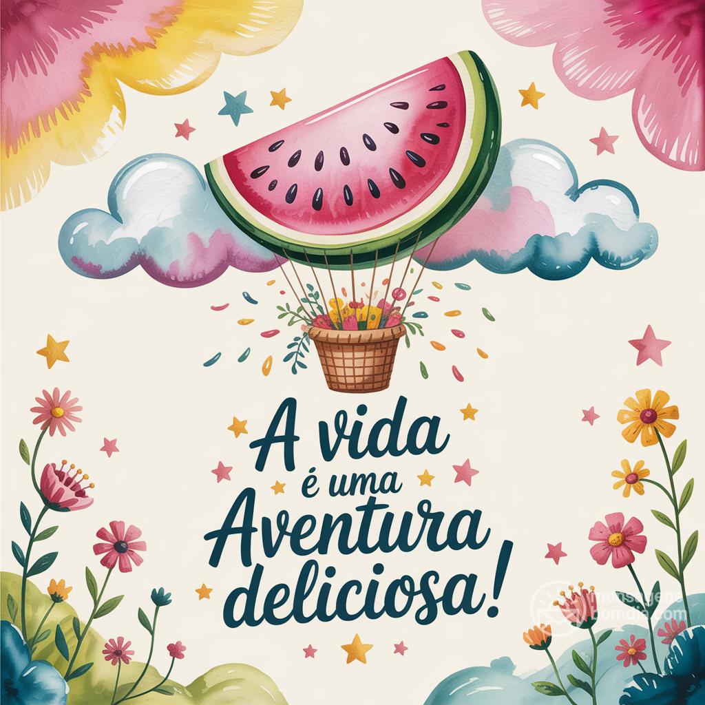 A vida é uma aventura deliciosa!