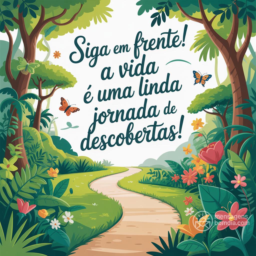 Siga em frente! A vida é uma linda jornada de descobertas!
