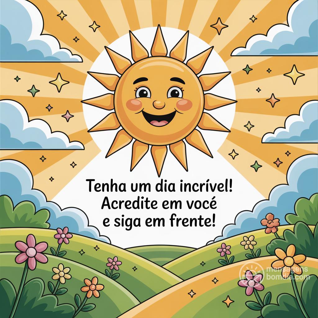 Tenha um dia incrível! Acredite em você e siga em frente!