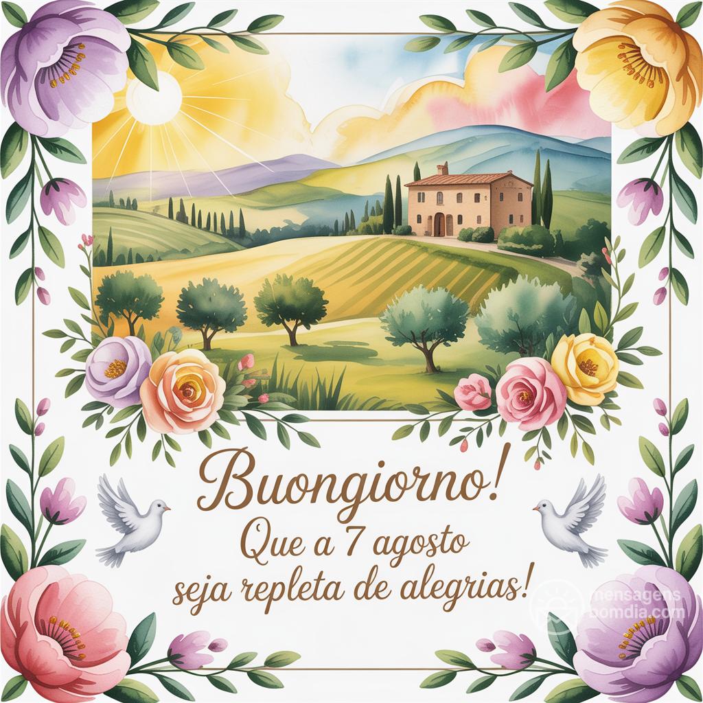 Buongiorno! Que a  7 agosto  seja repleta de alegrias!