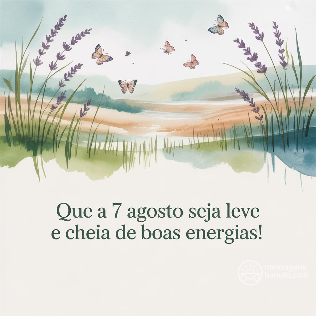 Que a  7 agosto  seja leve e cheia de boas energias!