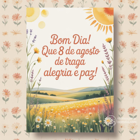 Bom Dia e Boa Venerdì: Celebrando 8 de Agosto de 2025