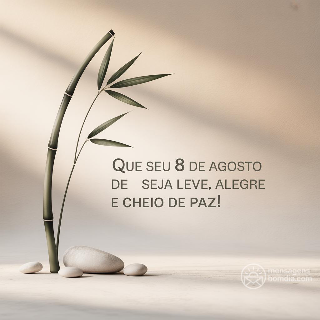Que seu  8 de agosto de  seja leve, alegre e cheio de paz!