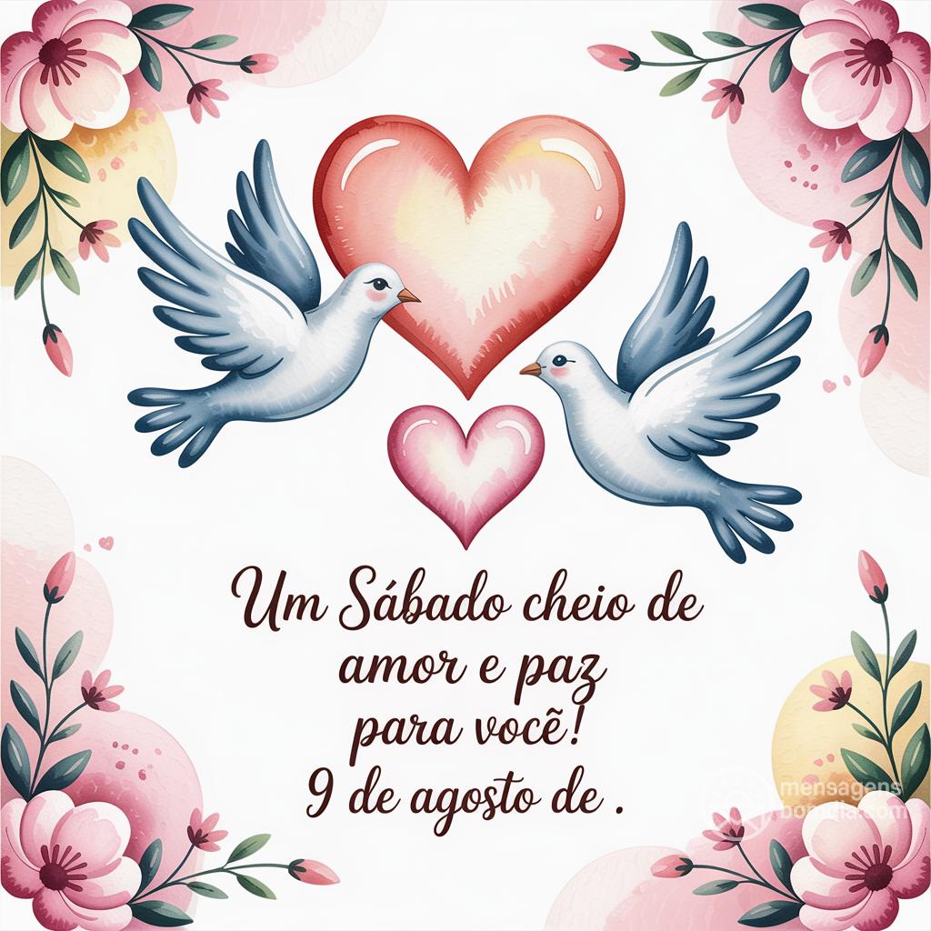 Um sábado cheio de amor e paz para você! 9 de agosto de .