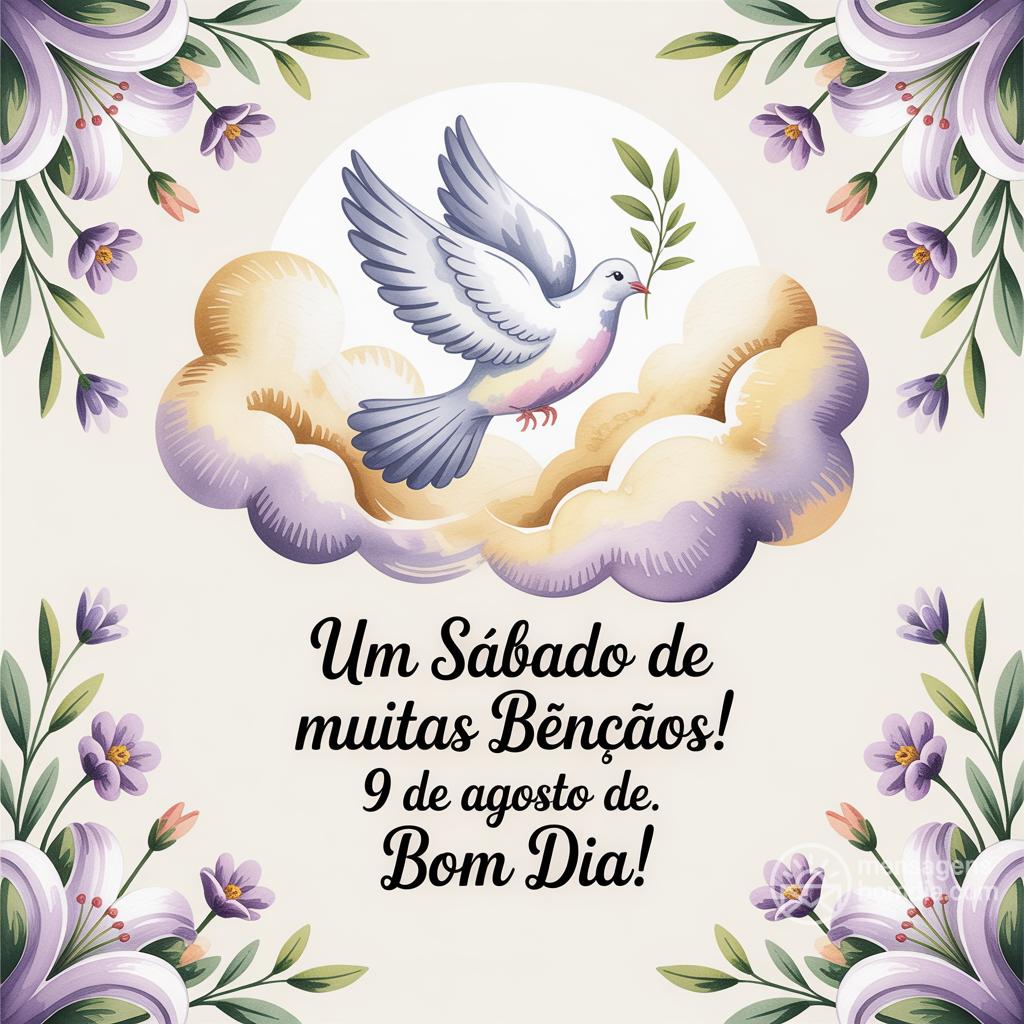 Um sábado de muitas bênçãos! 9 de agosto de . Bom dia!