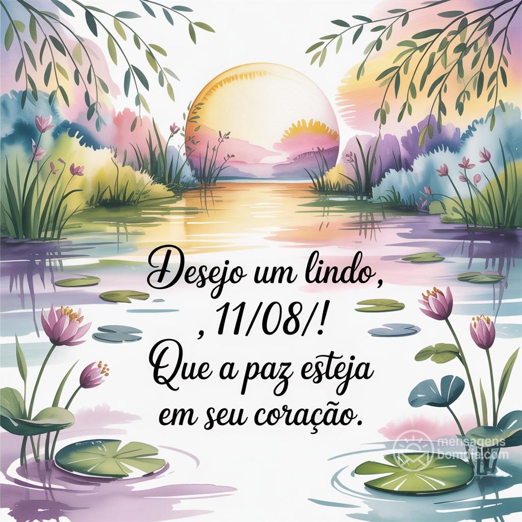 Desejo um lindo , 11/08/! Que a paz esteja em seu coração.