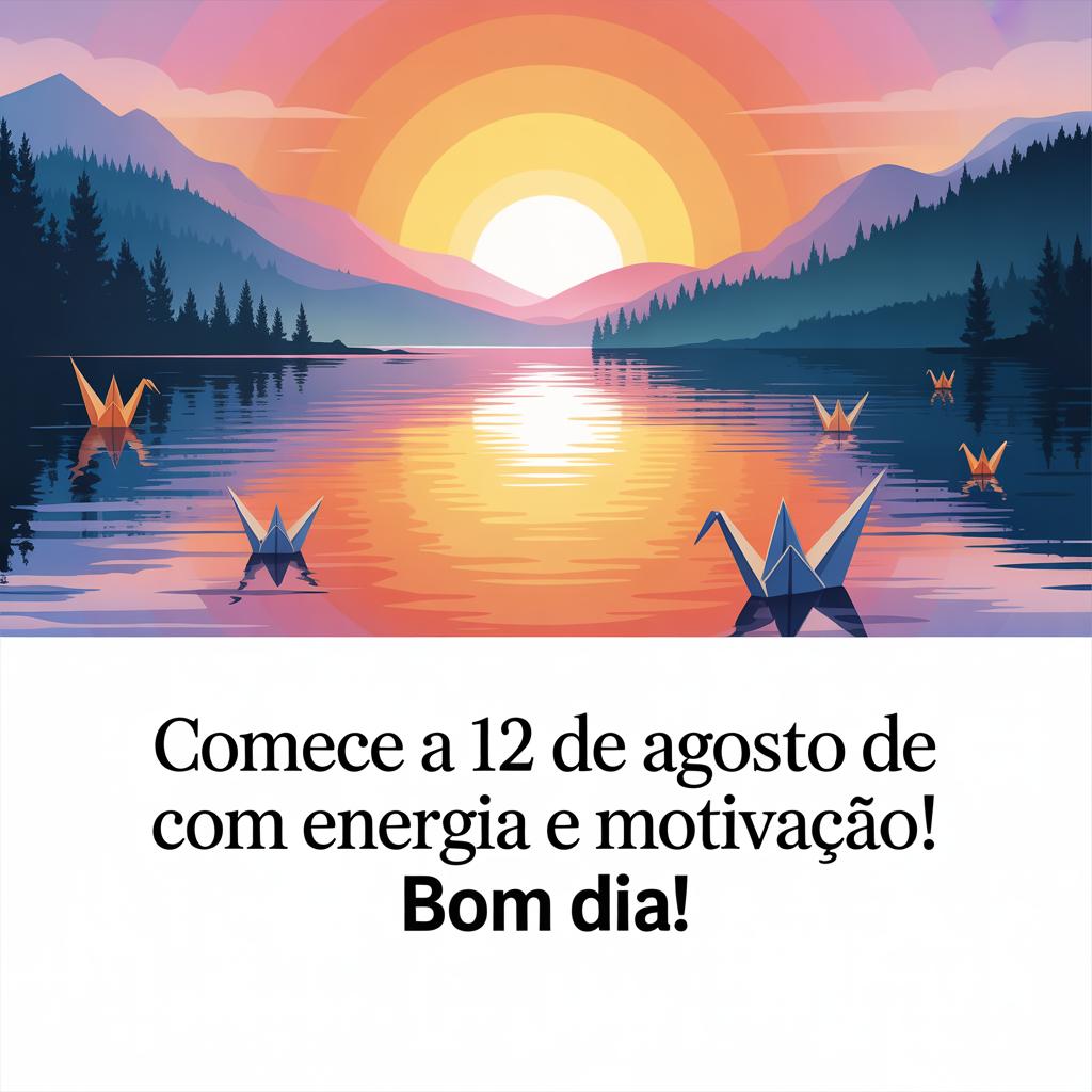 Comece a  12 de agosto de  com energia e motivação! Bom dia!