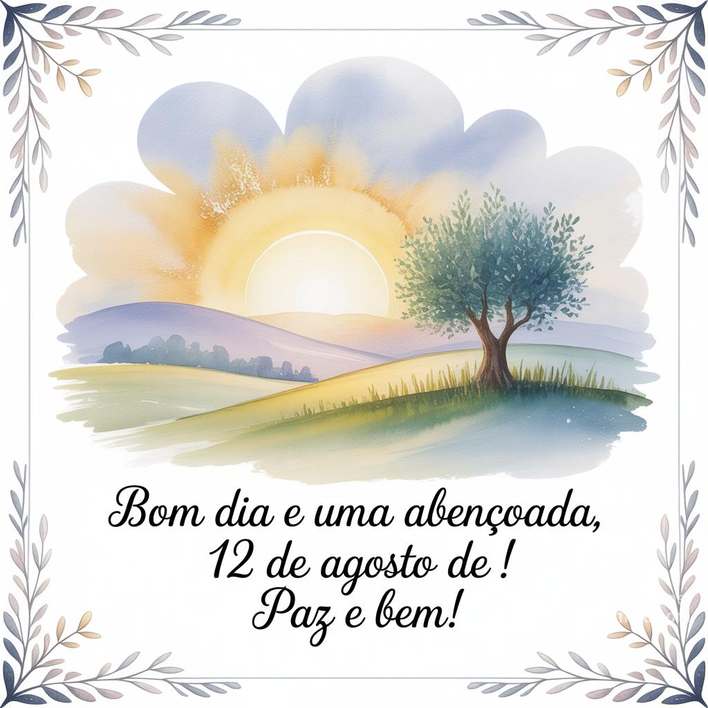 Bom dia e uma  abençoada, 12 de agosto de ! Paz e bem!