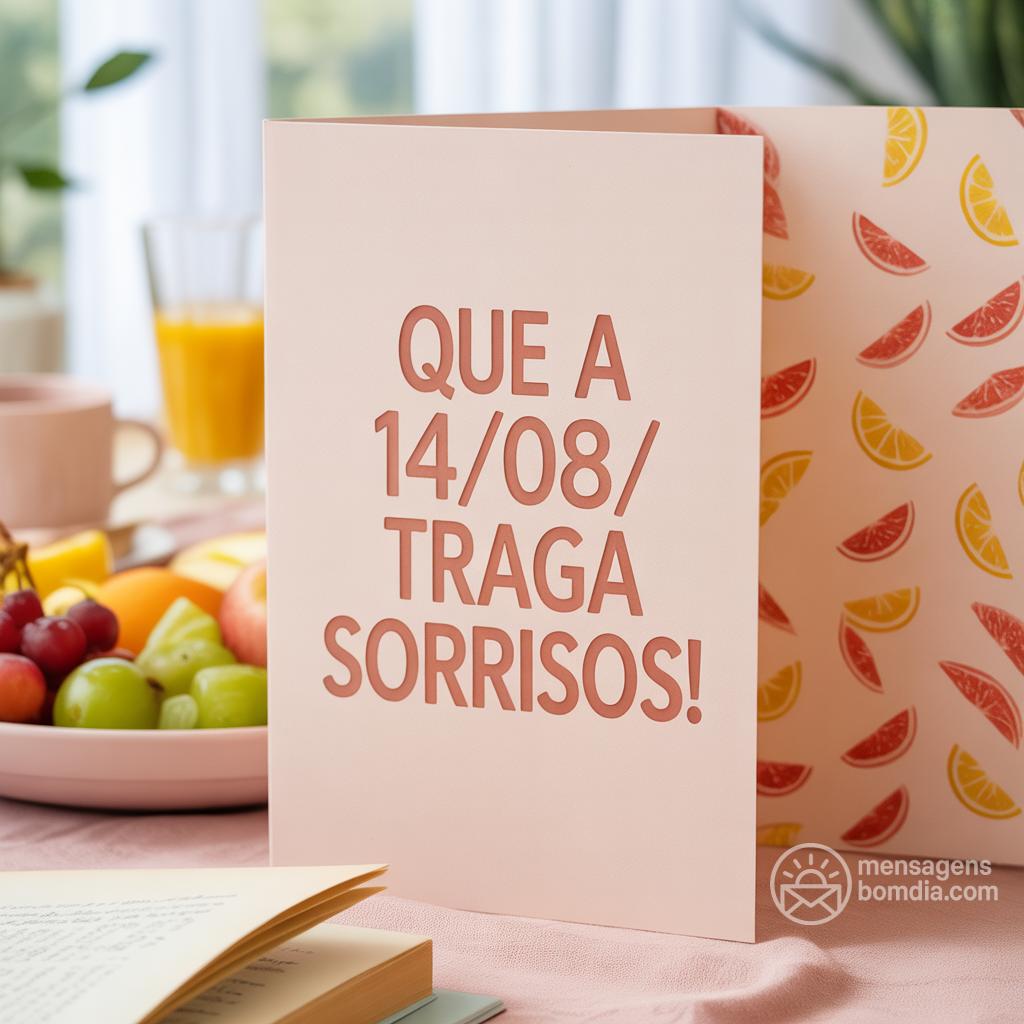 Que a  14/08/ traga sorrisos!
