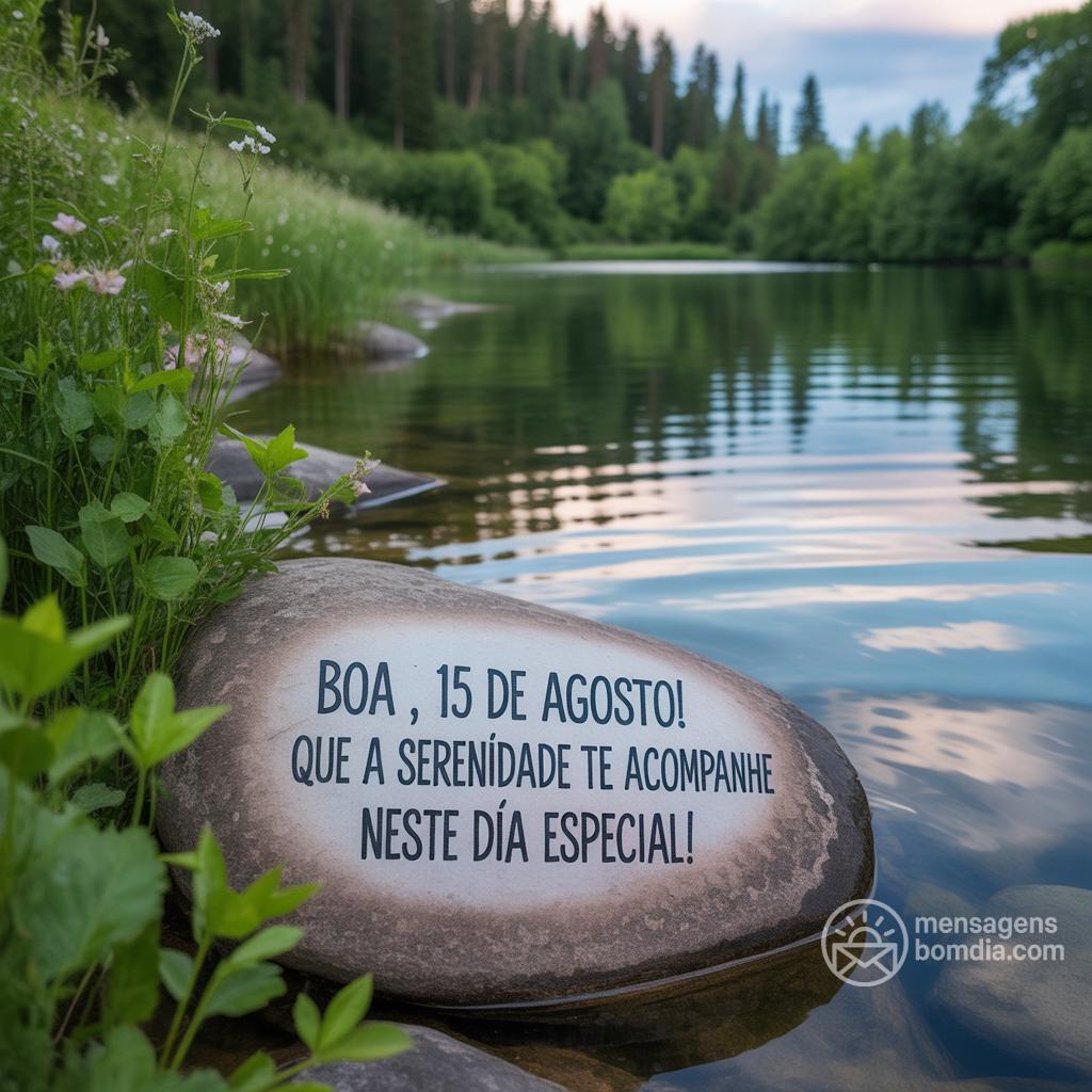 Boa , 15 de agosto! Que a serenidade te acompanhe neste dia especial!