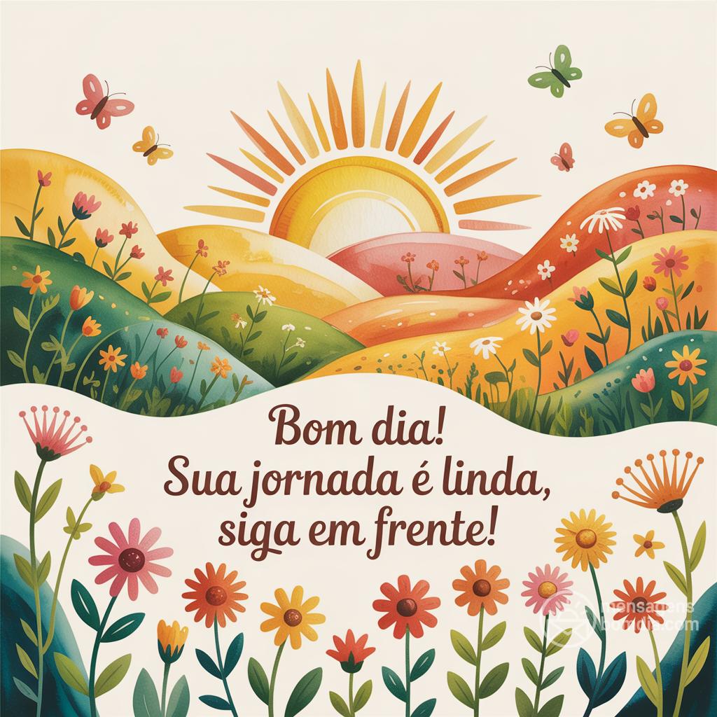 Bom dia! Sua jornada é linda, siga em frente!