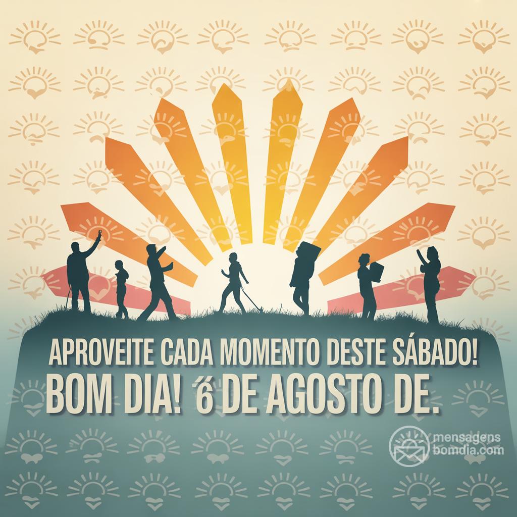 Aproveite cada momento deste sábado! Bom dia! 16 de agosto de .