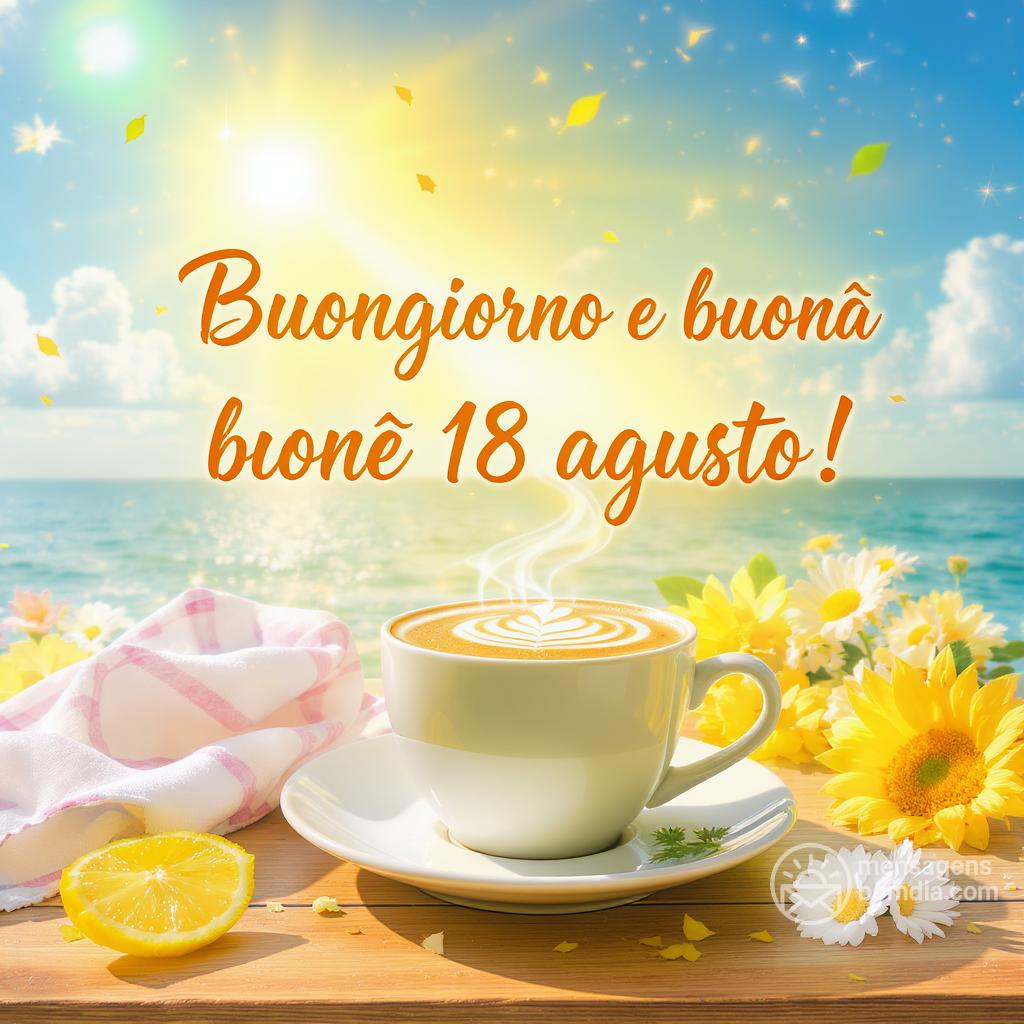 Buongiorno e buona  18 agosto ! Che questa settimana sia fantastica.