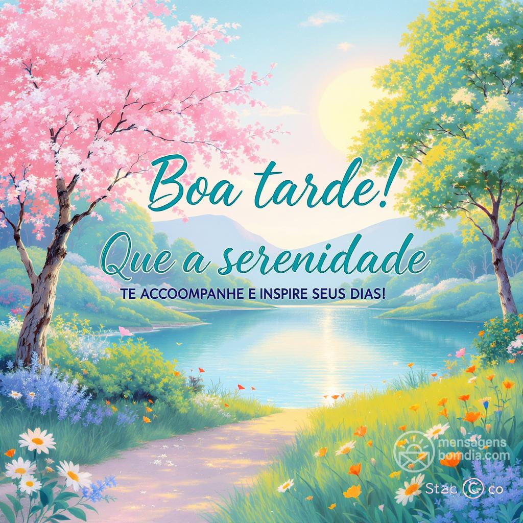 Boa tarde! Que a serenidade te acompanhe e inspire seus dias!