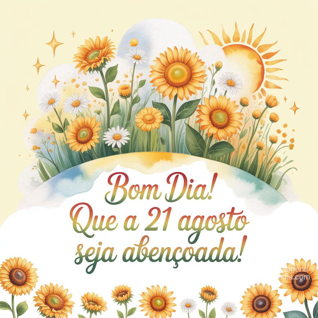 Bom dia! Que a  21 agosto  seja abençoada!