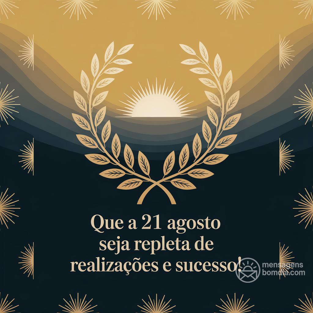 Que a  21 agosto  seja repleta de realizações e sucesso!
