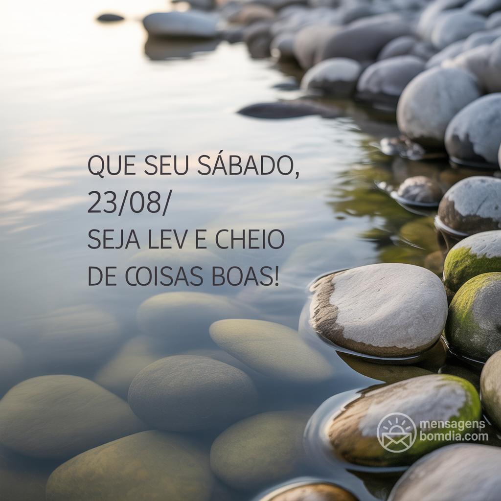 Que seu sábado, 23/08/, seja leve e cheio de coisas boas!
