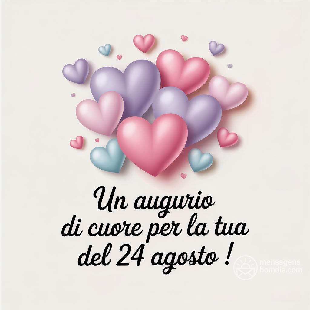 Un augurio di cuore per la tua  del 24 agosto !