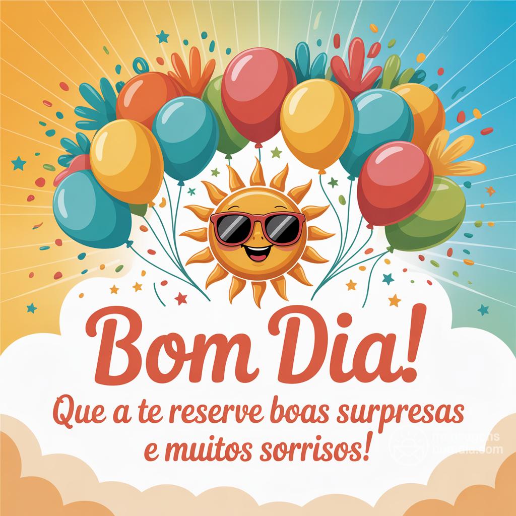 Bom dia! Que a  te reserve boas surpresas e muitos sorrisos!
