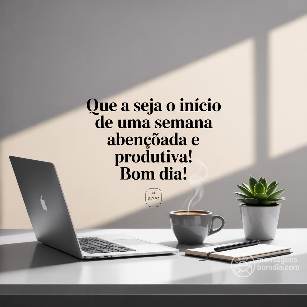 Que a  seja o início de uma semana abençoada e produtiva! Bom dia!