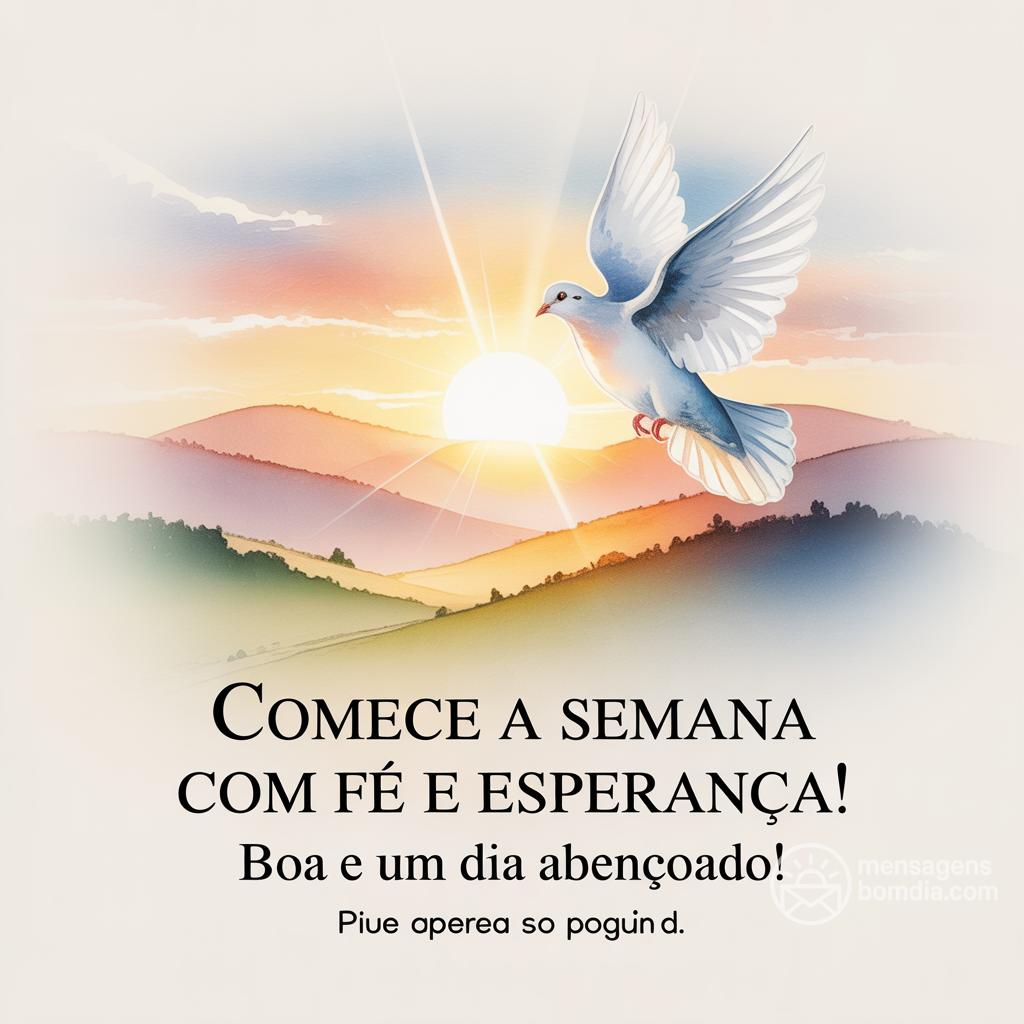 Comece a semana com fé e esperança! Boa  e um dia abençoado!