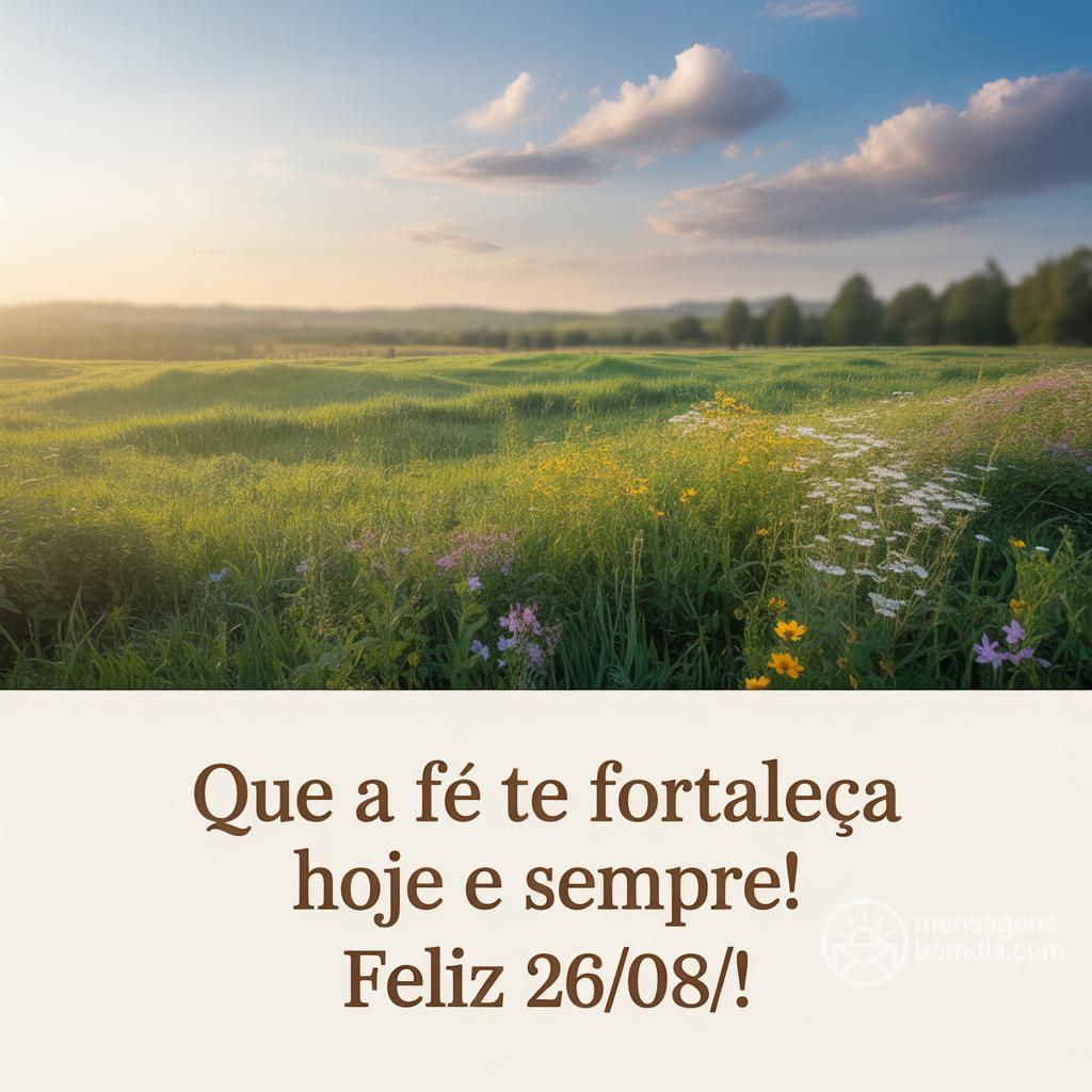 Que a fé te fortaleça hoje e sempre! Feliz 26/08/!