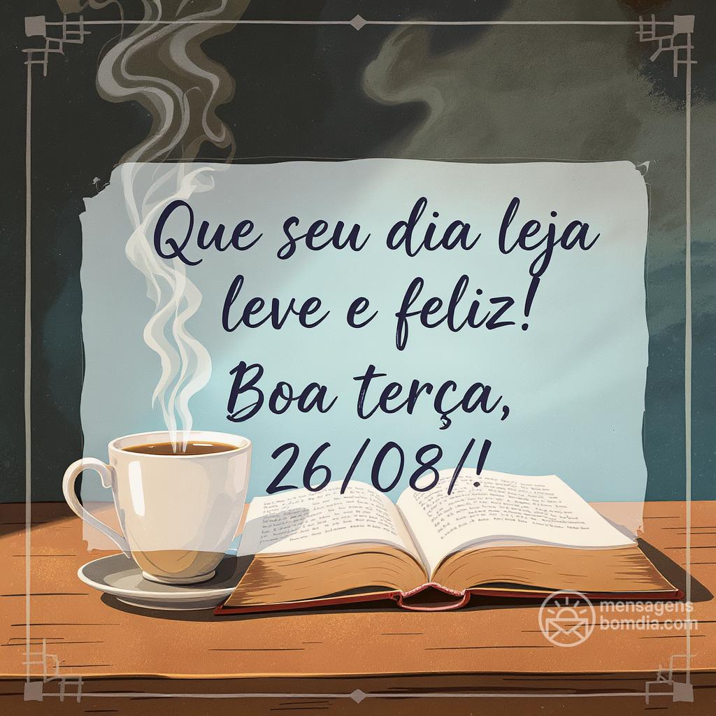Que seu dia seja leve e feliz! Boa terça, 26/08/!