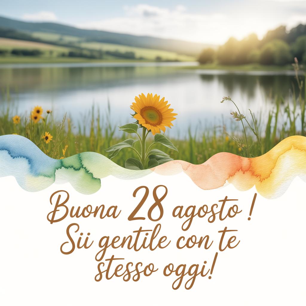 Buona  28 agosto ! Sii gentile con te stesso oggi!