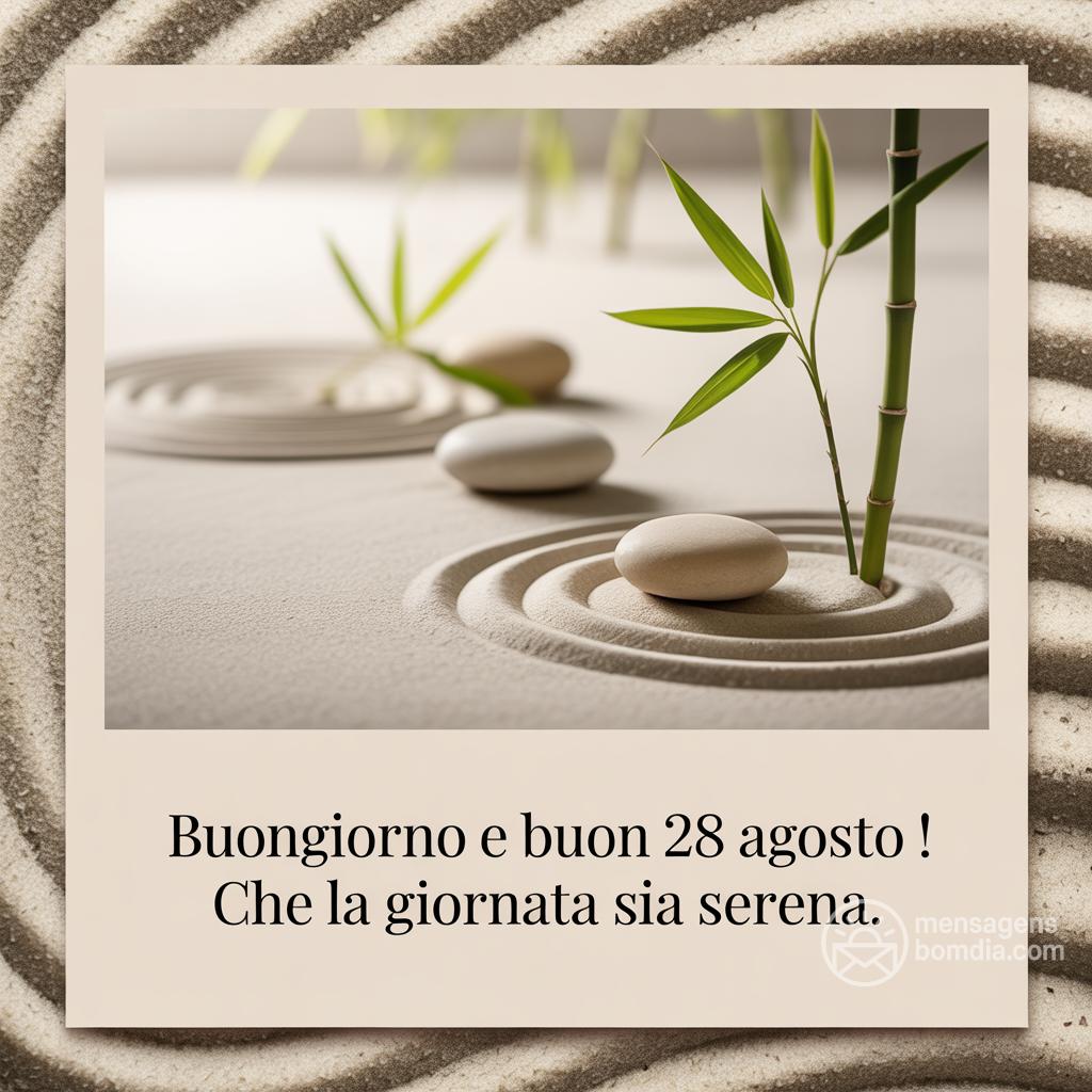 Buongiorno e buon 28 agosto ! Che la giornata sia serena.