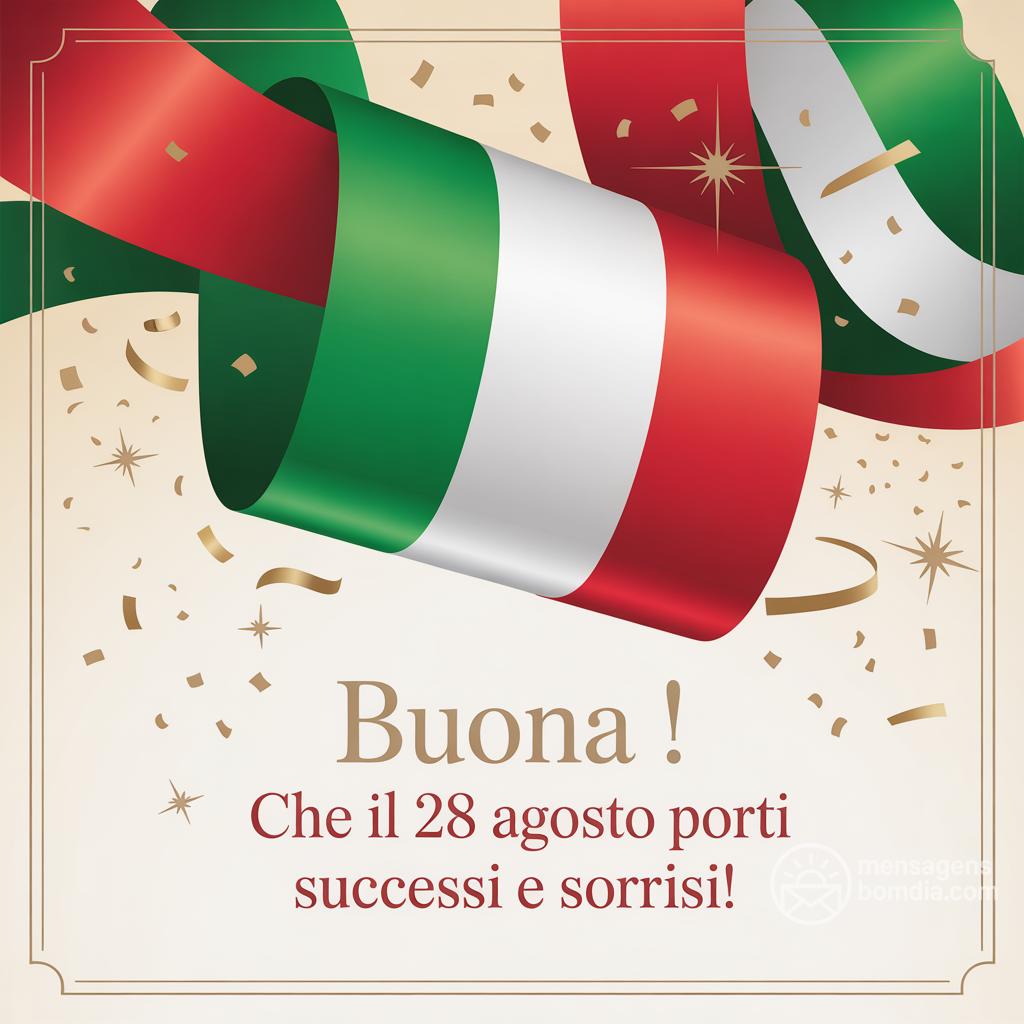 Buona ! Che il 28 agosto  porti successi e sorrisi!