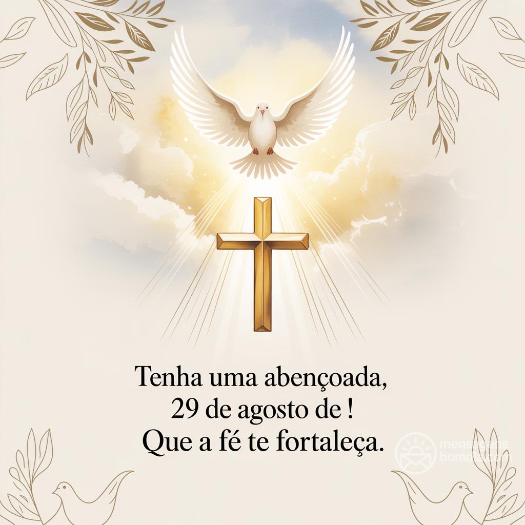 Tenha uma  abençoada, 29 de agosto de ! Que a fé te fortaleça.