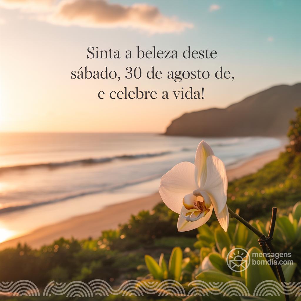 Sinta a beleza deste sábado, 30 de agosto de , e celebre a vida!